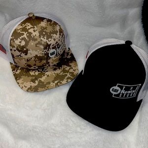 Two Snap back Cat Rental hats